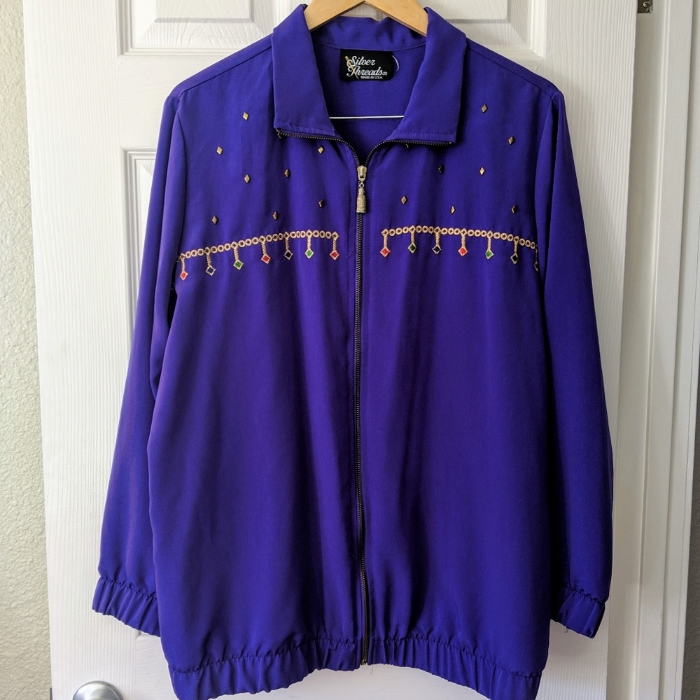 Vintage Royal Oversized Track Jacket